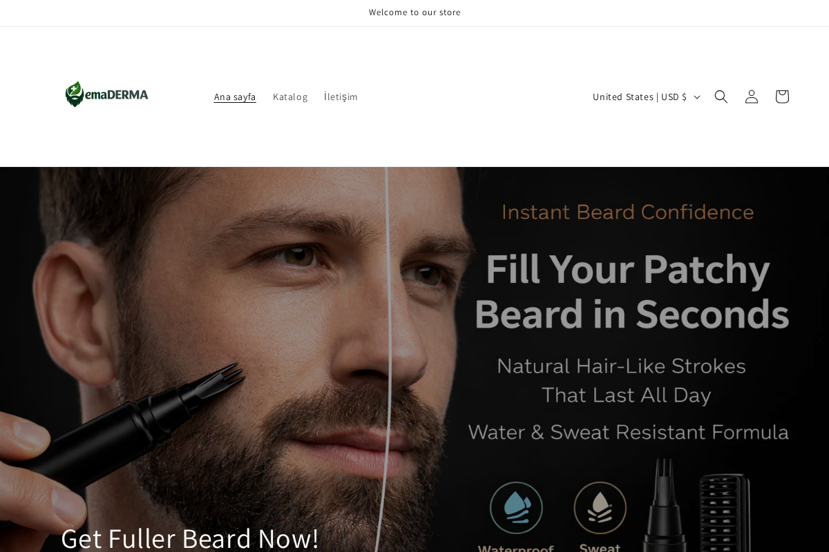 Emaderma homepage screenshot