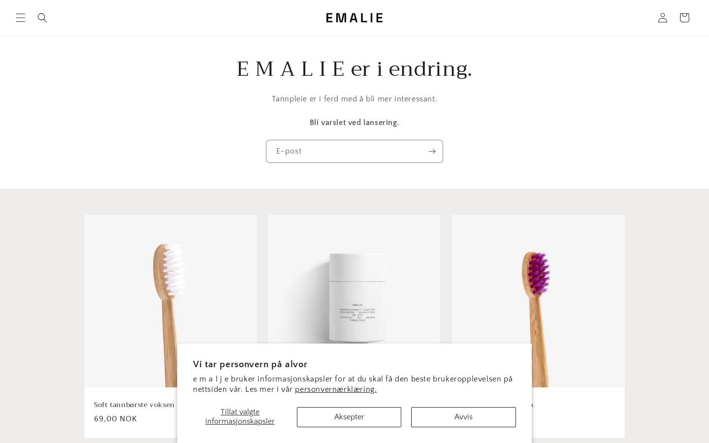 emaljeofficial.com homepage screenshot