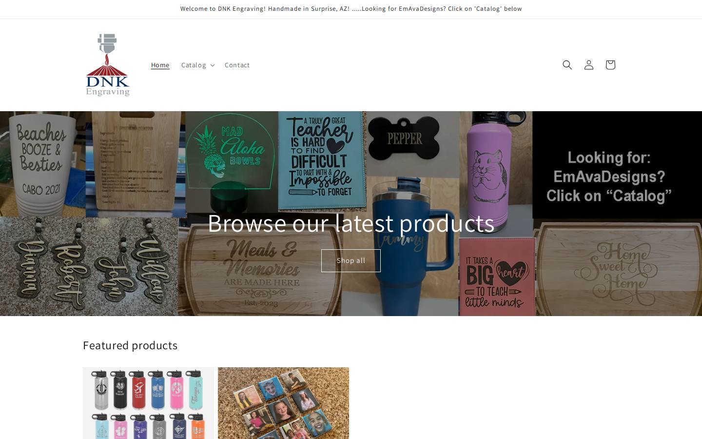 emavadesigns.com homepage screenshot