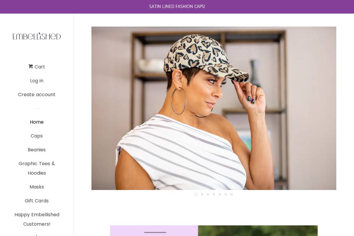 embellished.shop homepage screenshot
