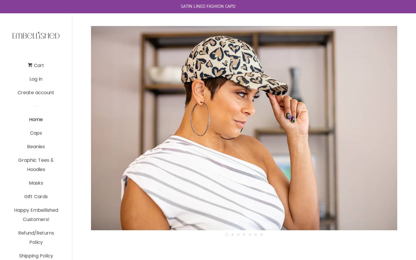 embellishedshop.com homepage screenshot