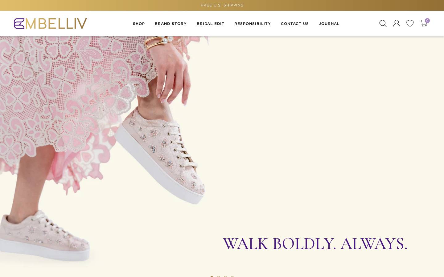 embelliv.com homepage screenshot