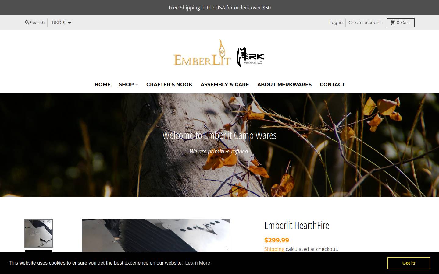 emberlit.com homepage screenshot