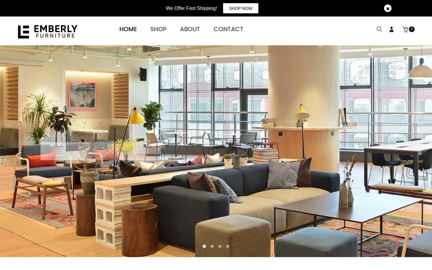 emberlyfurniture.com homepage screenshot