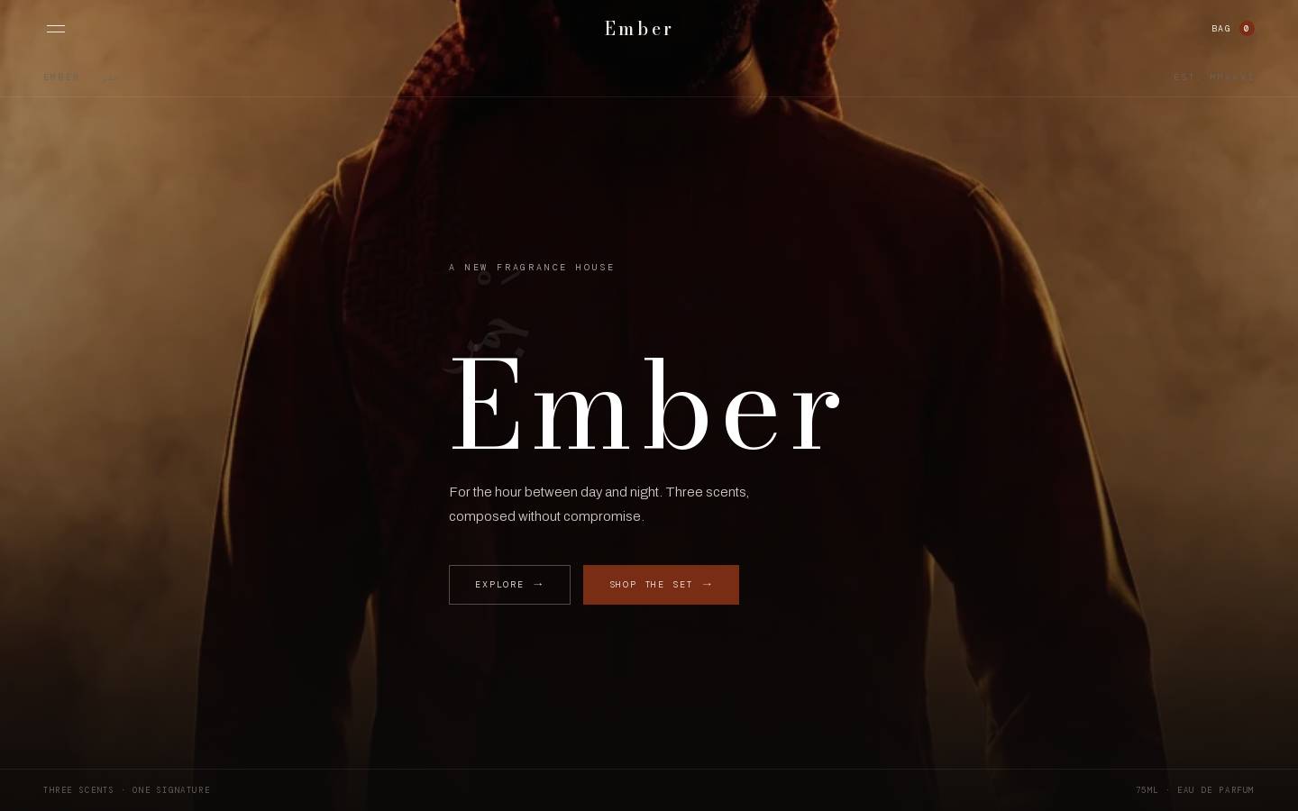 emberparlum.com homepage screenshot