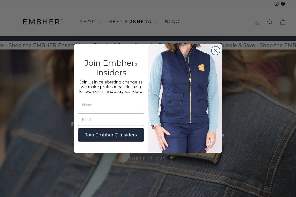 embher.com homepage screenshot