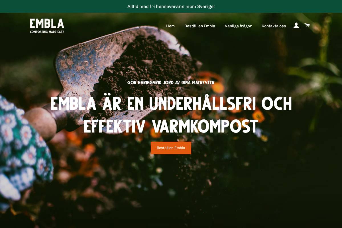 emblacompost.com homepage screenshot