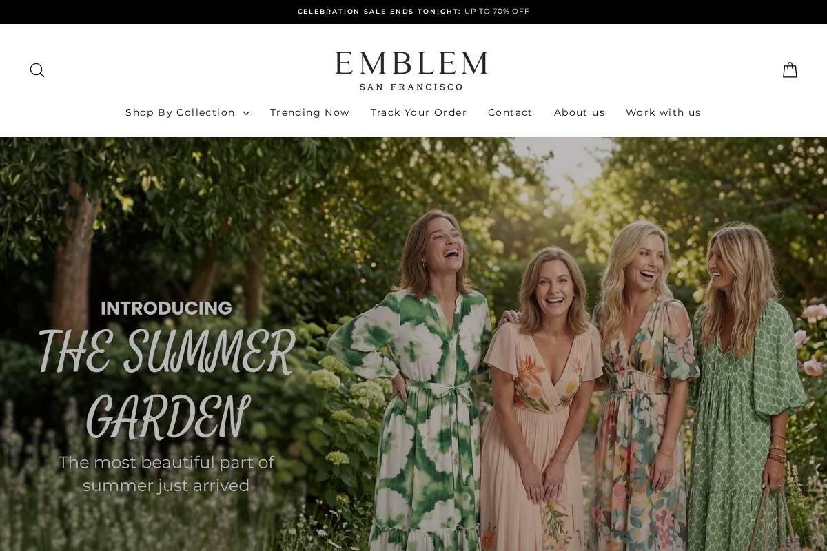 Emblemboutique homepage screenshot