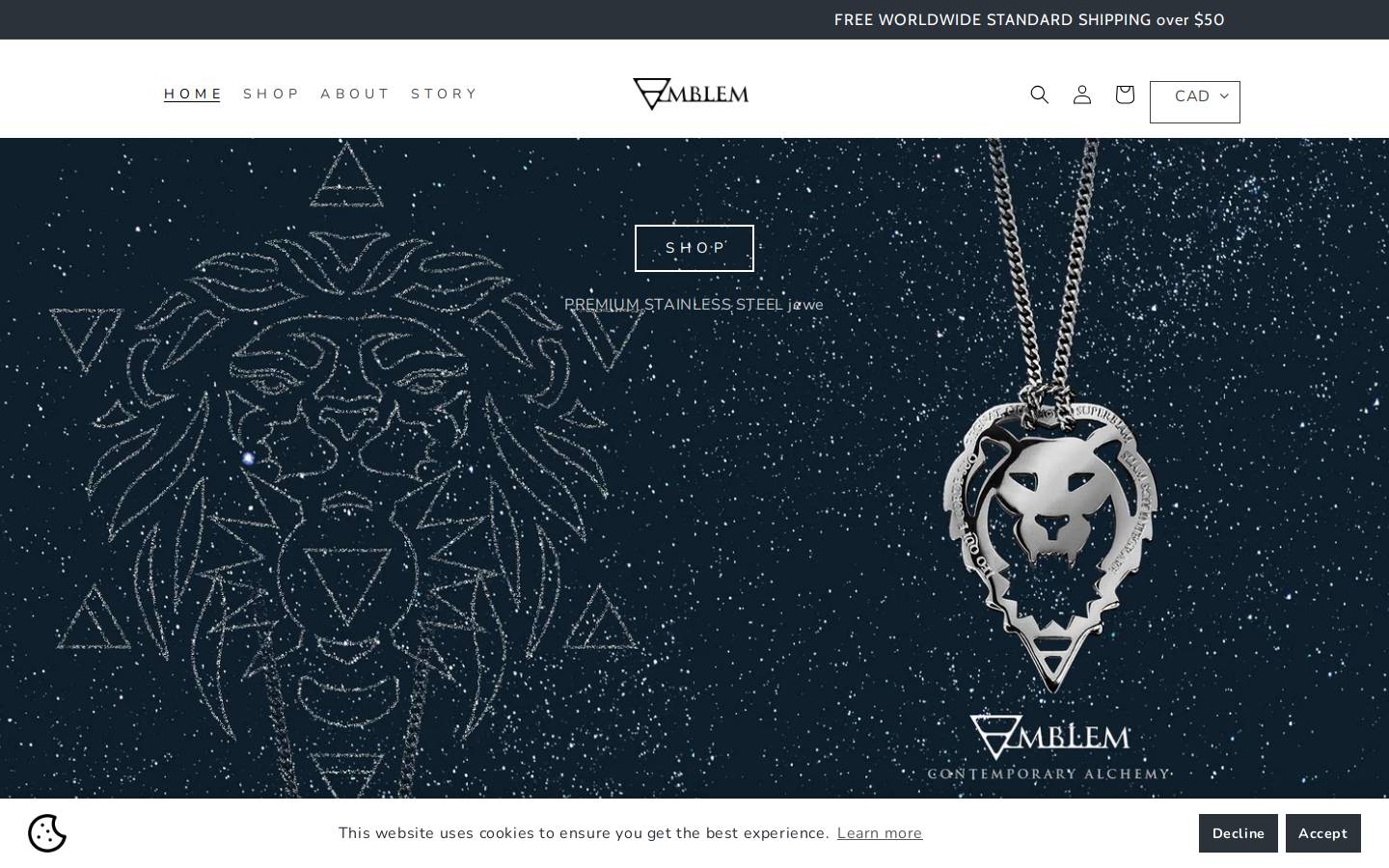 emblemoriginals.com homepage screenshot