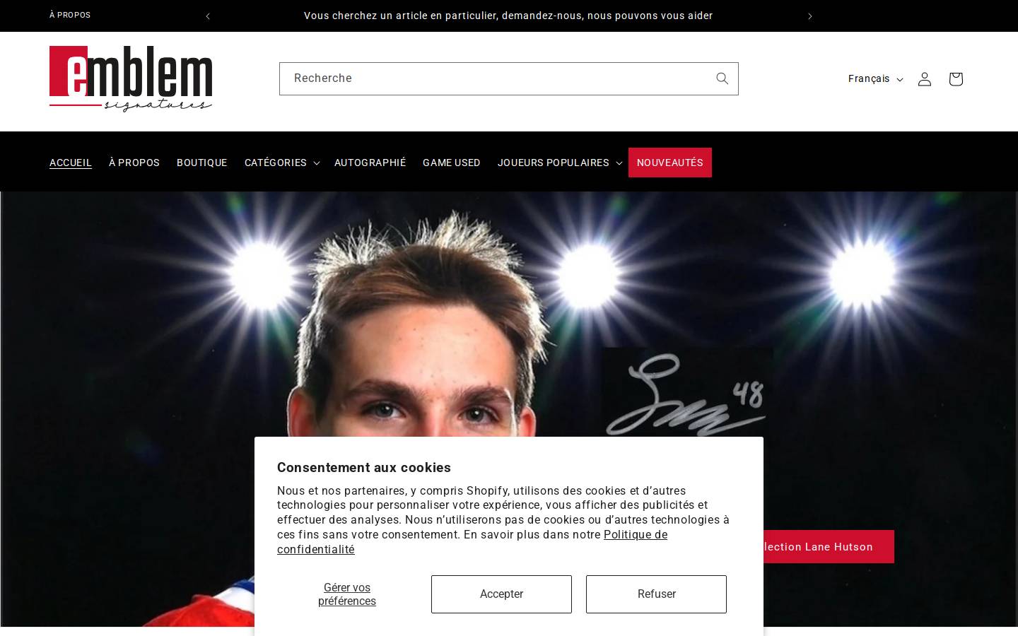 emblemsignatures.com homepage screenshot