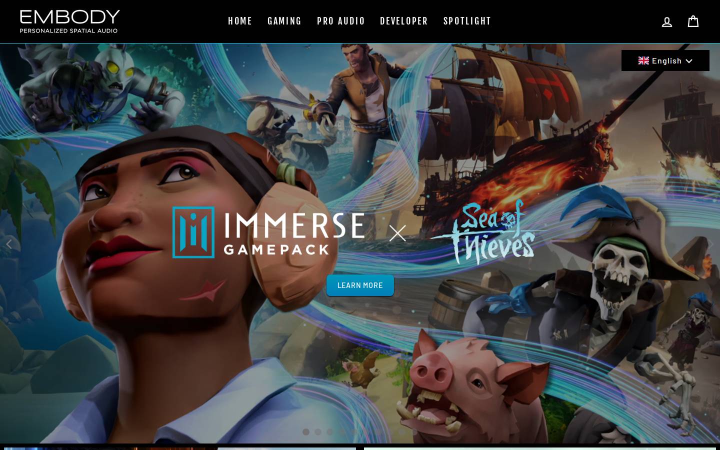 embodyvr.co homepage screenshot