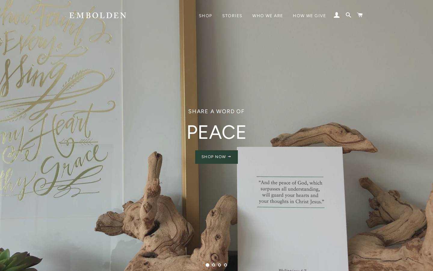 emboldengoods.com homepage screenshot