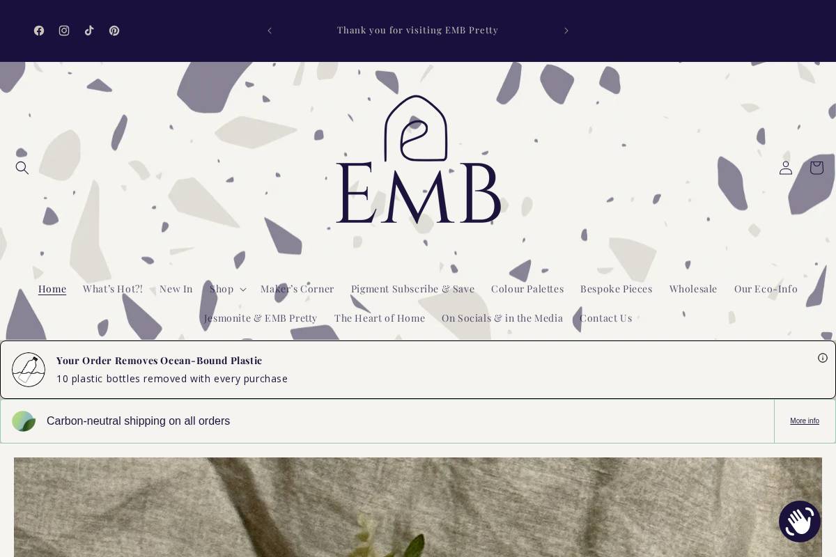 EMB Pretty homepage screenshot