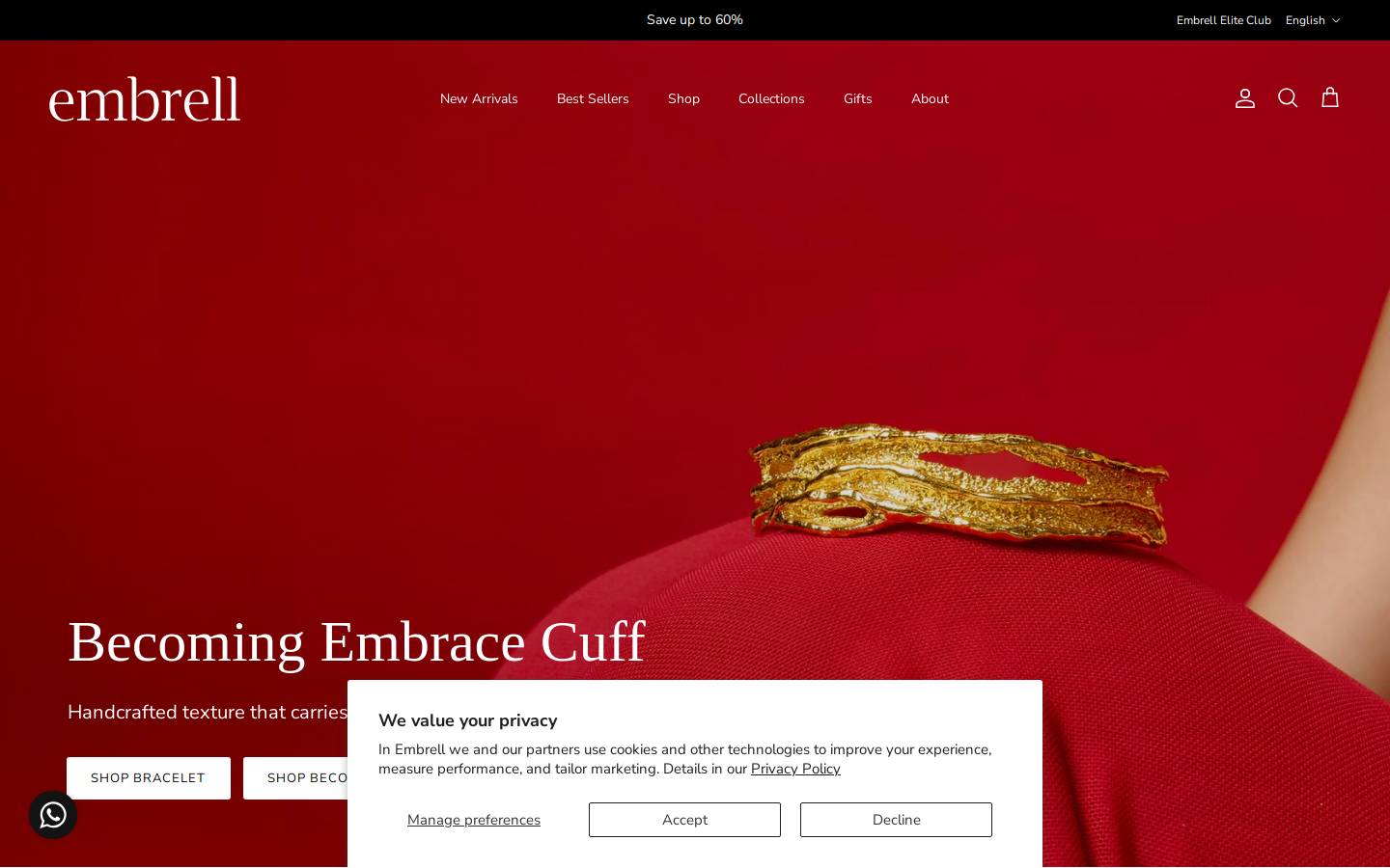 embrell.com homepage screenshot