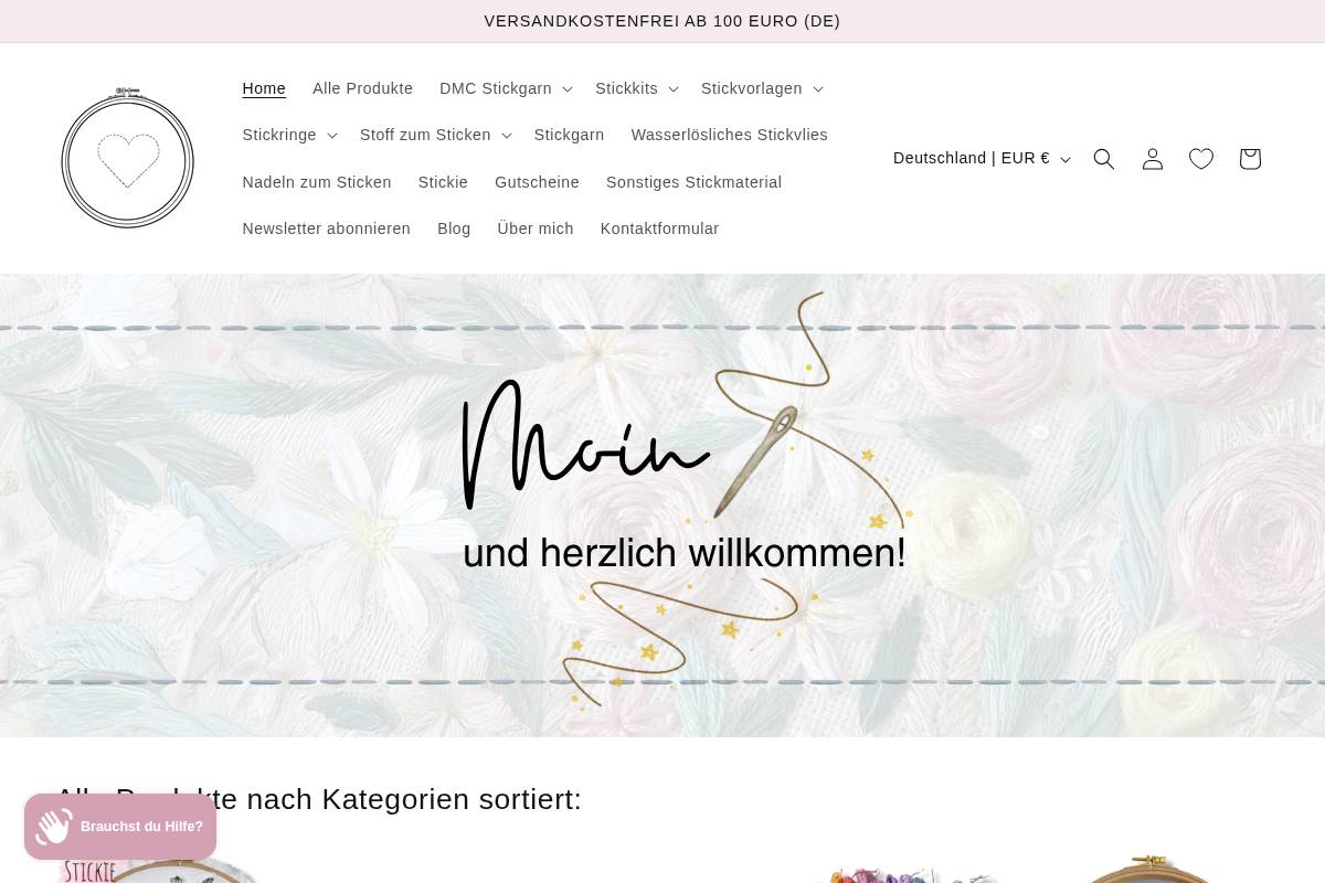 embroideryloversteffi.com homepage screenshot