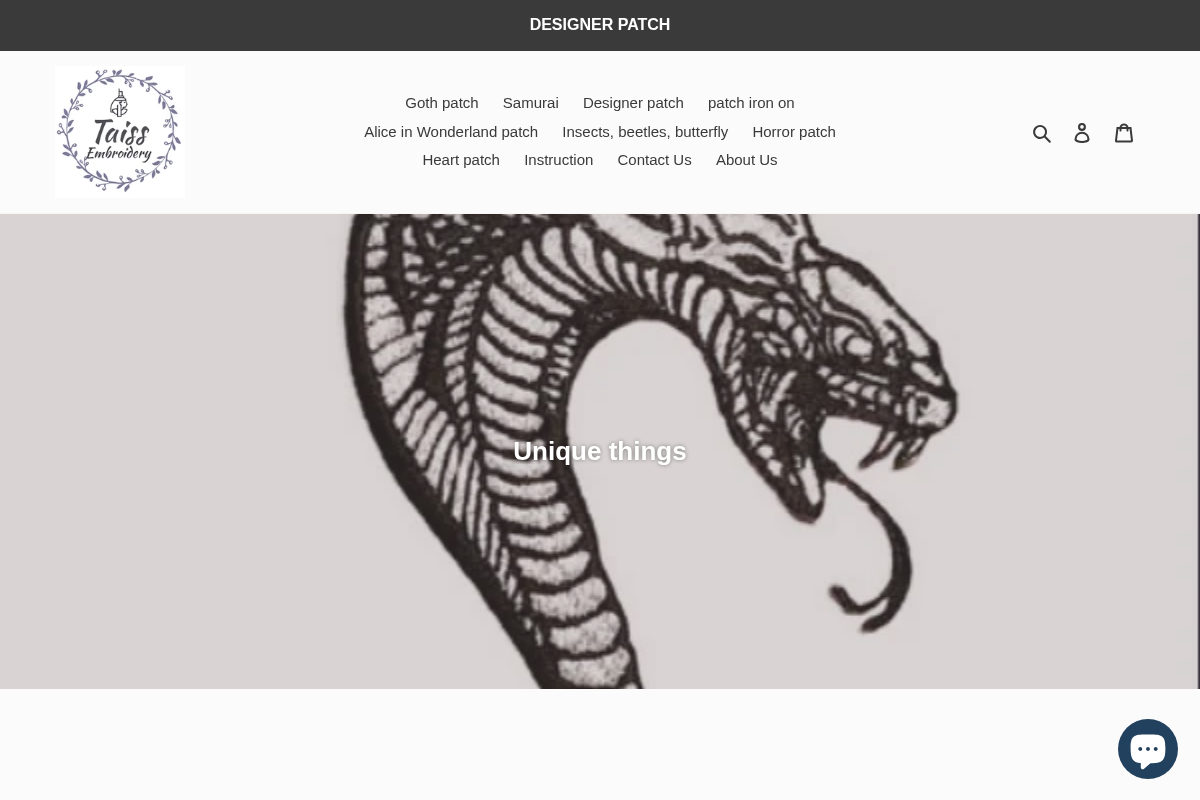 Embroidery Taiss homepage screenshot