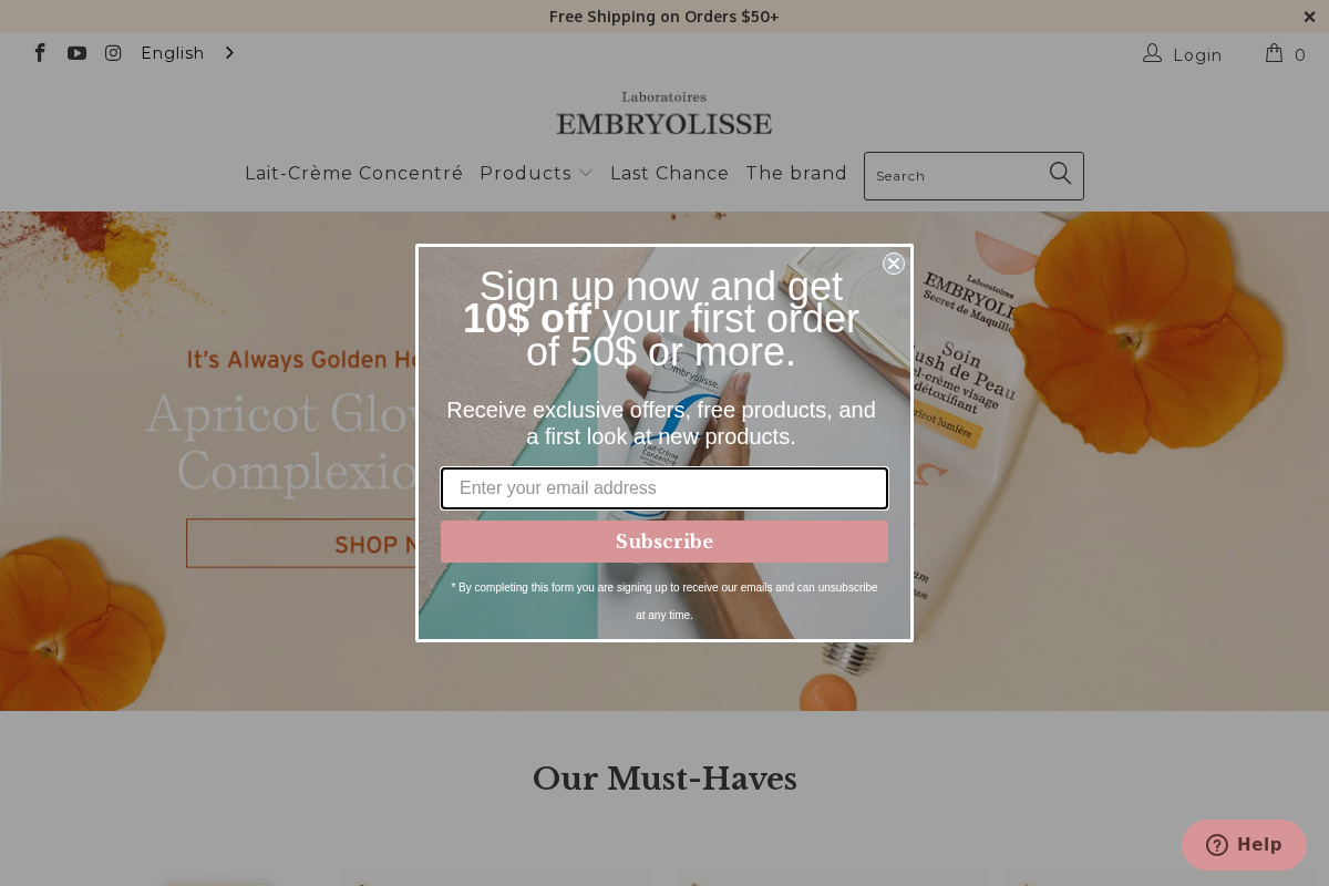 embryolisse.com homepage screenshot