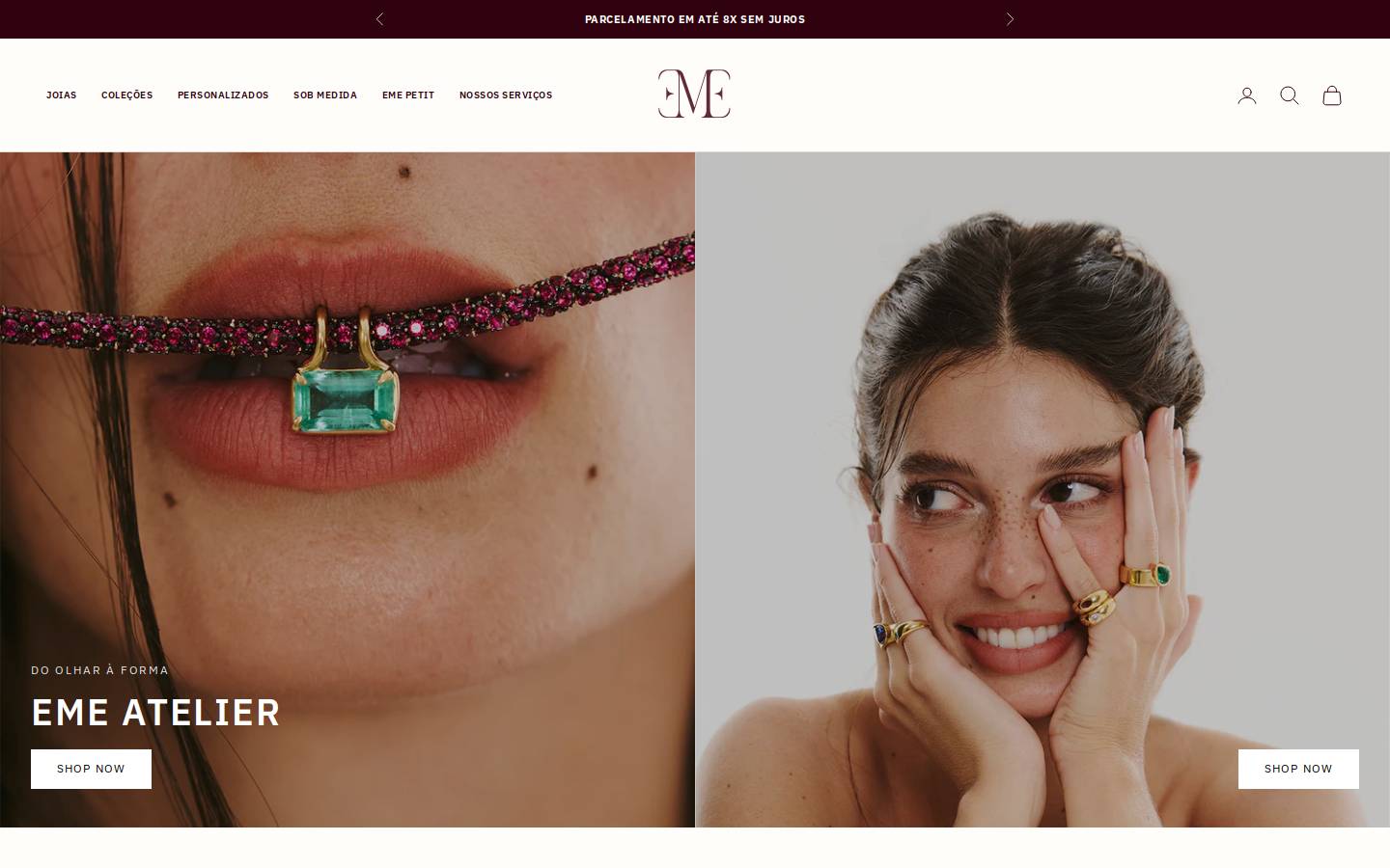 emejoias.com.br homepage screenshot