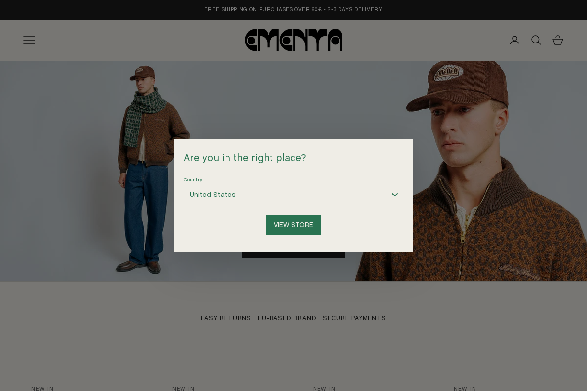 EMENTA homepage screenshot