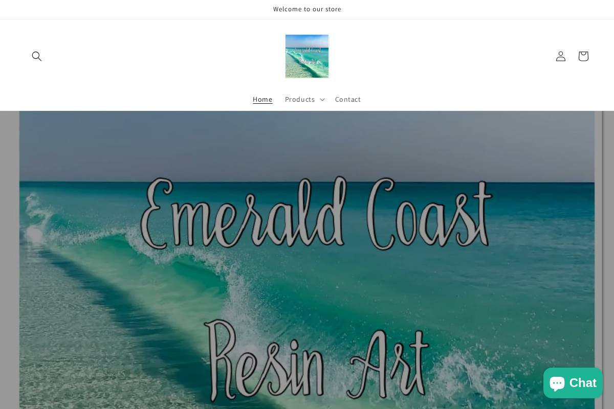 emeraldcoastresinart.com homepage screenshot