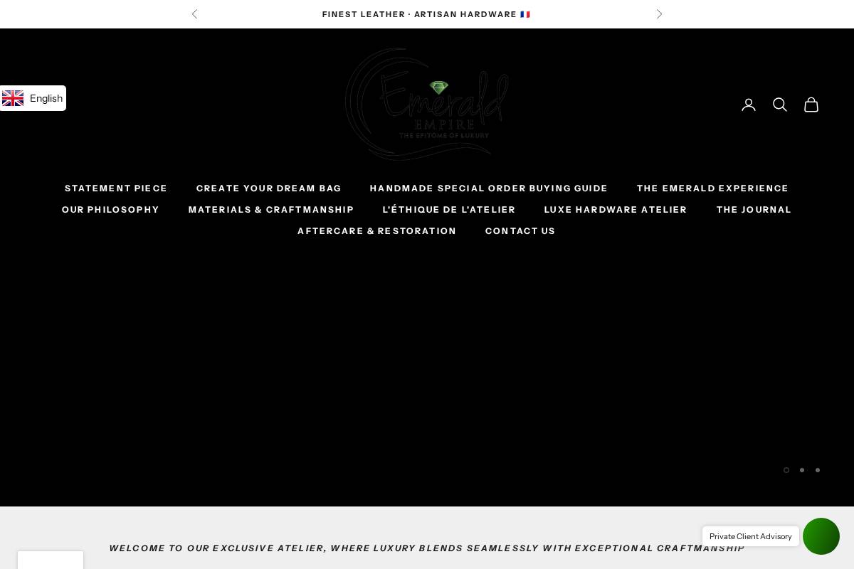 emeraldhandbags.com homepage screenshot
