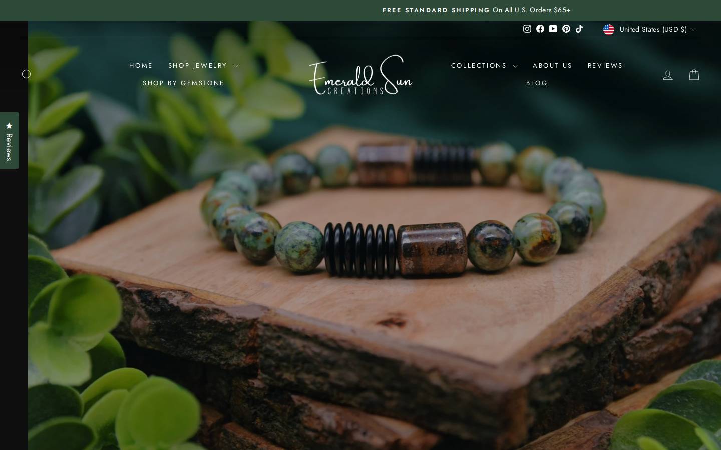 emeraldsuncreations.com homepage screenshot