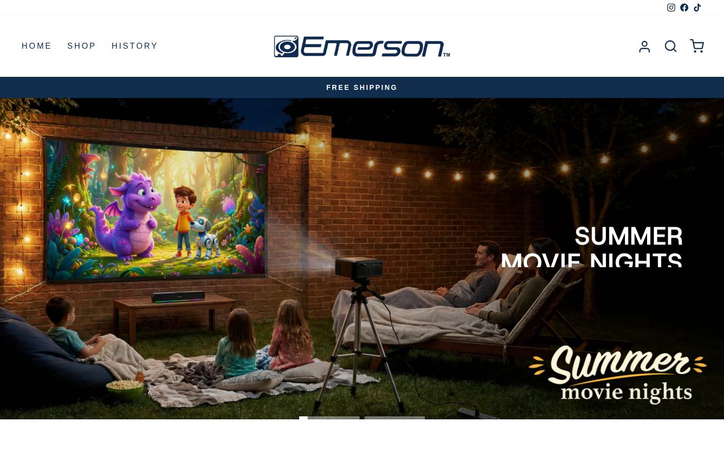 emersonaudio.com homepage screenshot