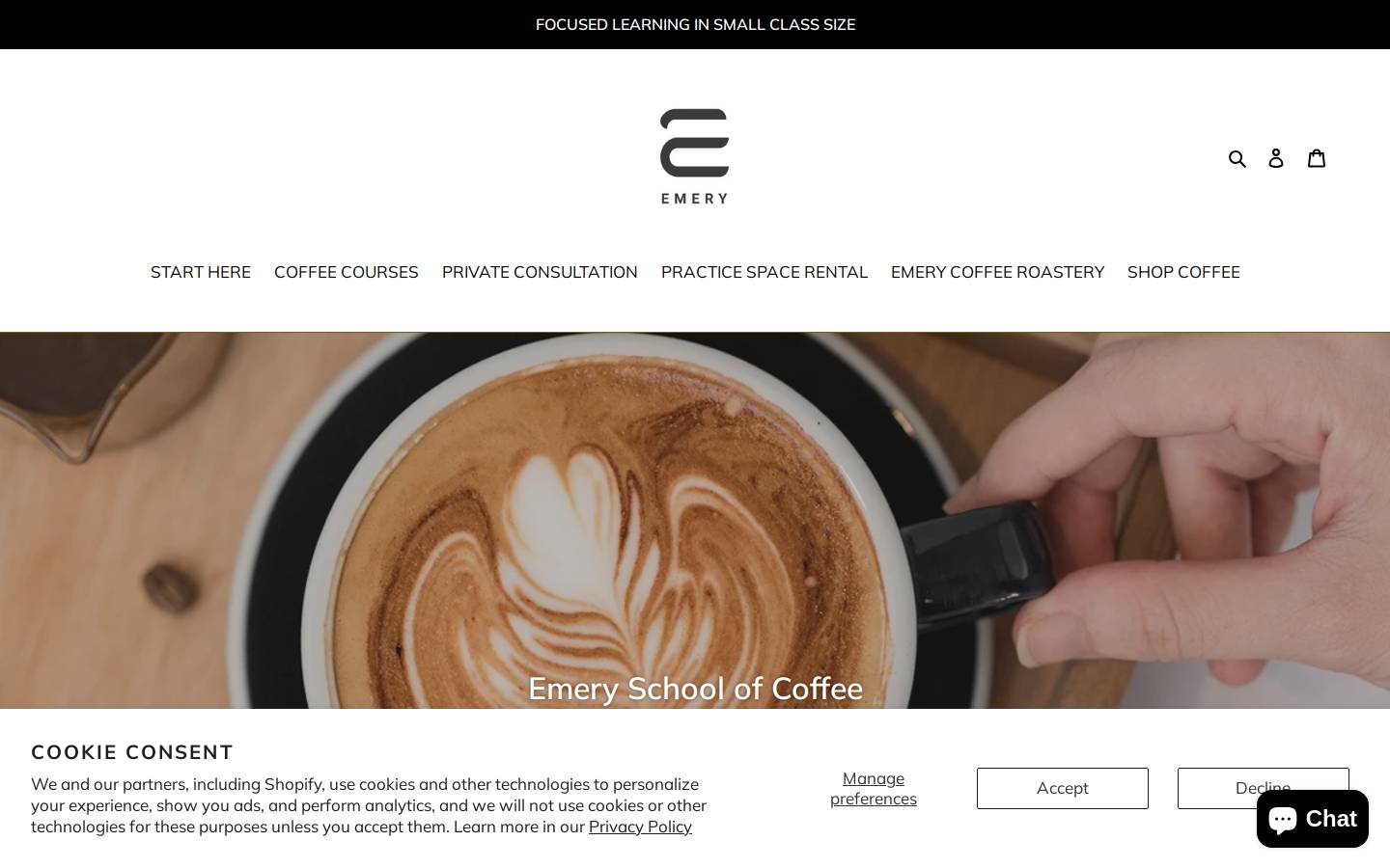 emery.coffee homepage screenshot