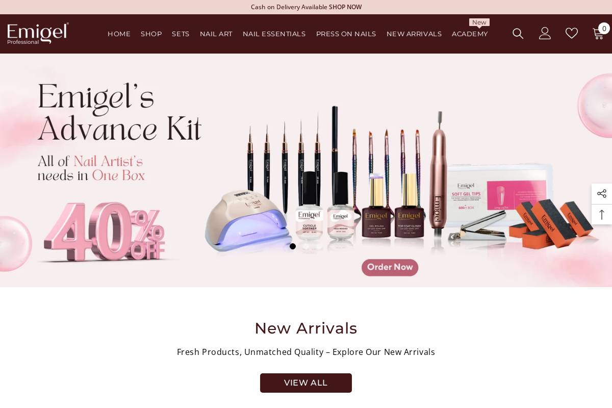 emigel.in homepage screenshot