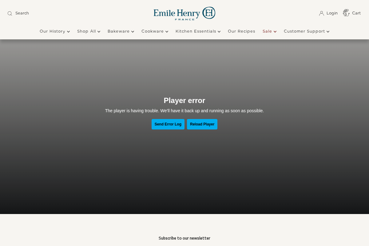 Emile Henry USA homepage screenshot