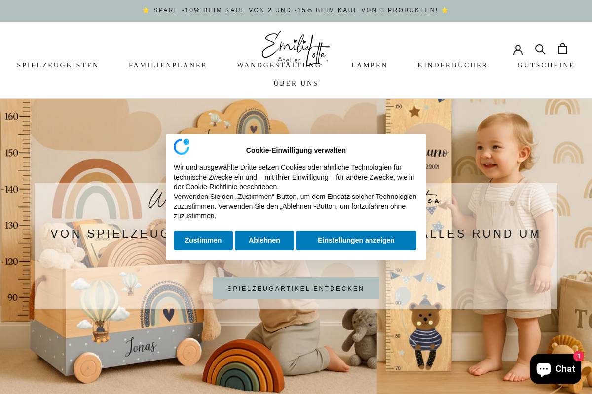emilialotte.de homepage screenshot