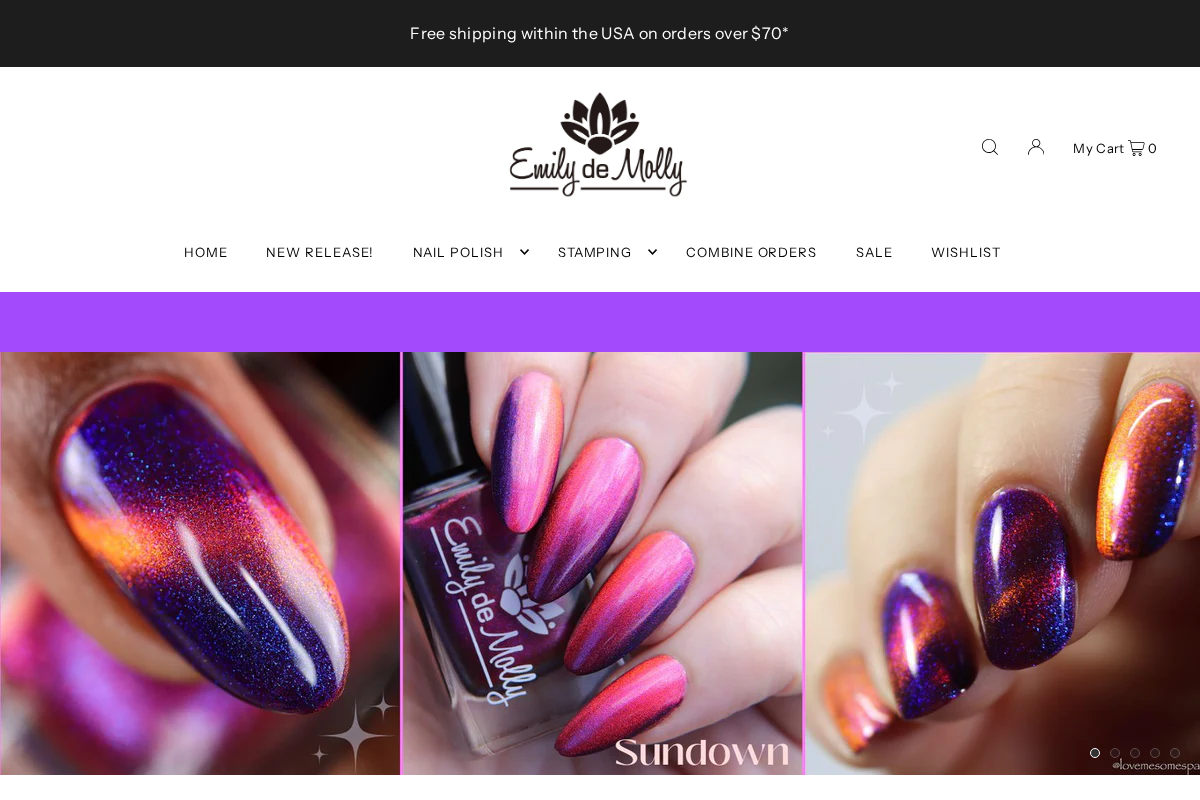 EmilydeMolly homepage screenshot