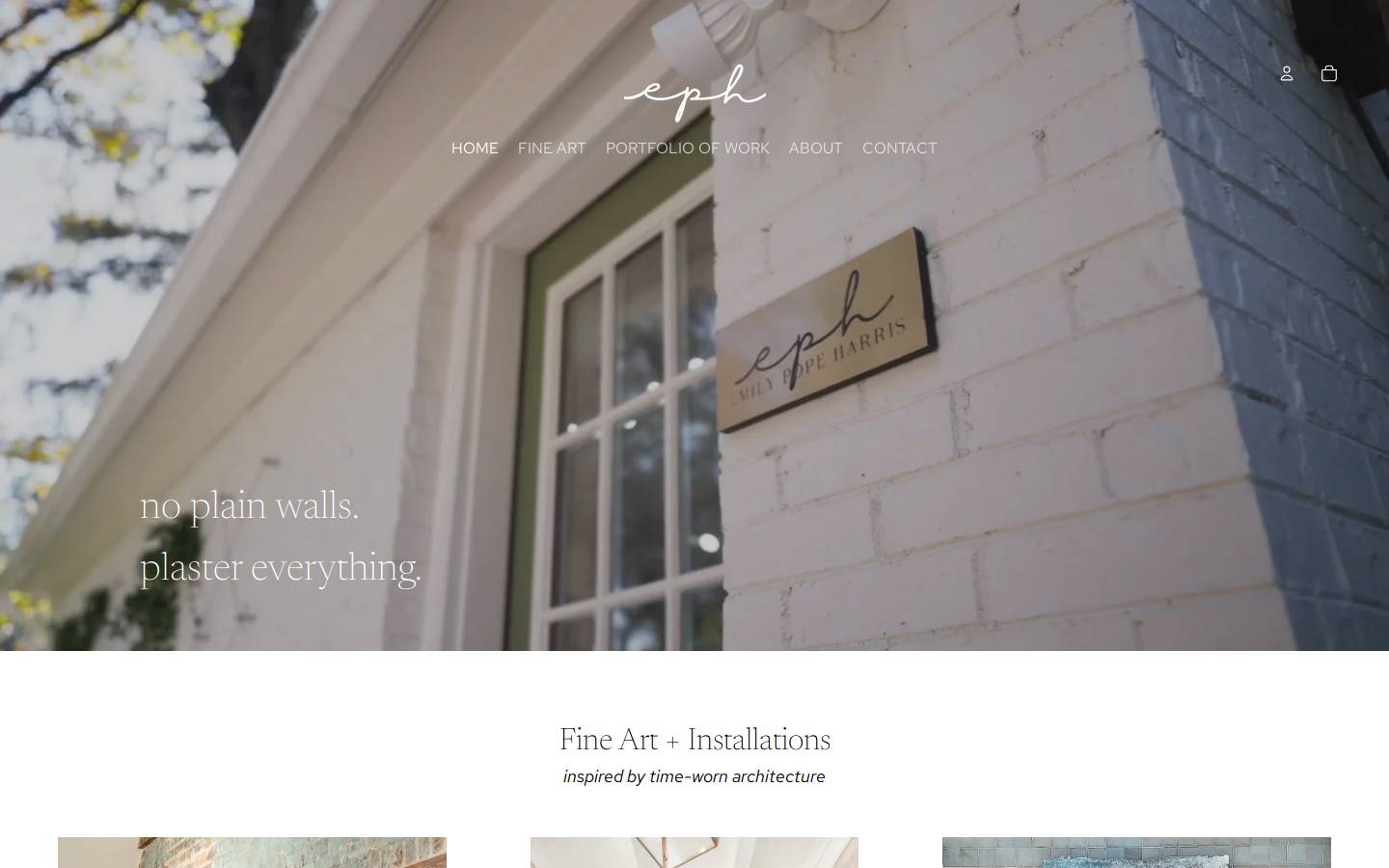 emilyharrisart.com homepage screenshot