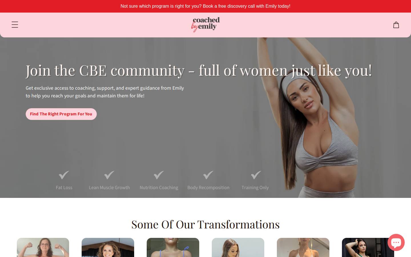 emilyhearncoaching.com homepage screenshot