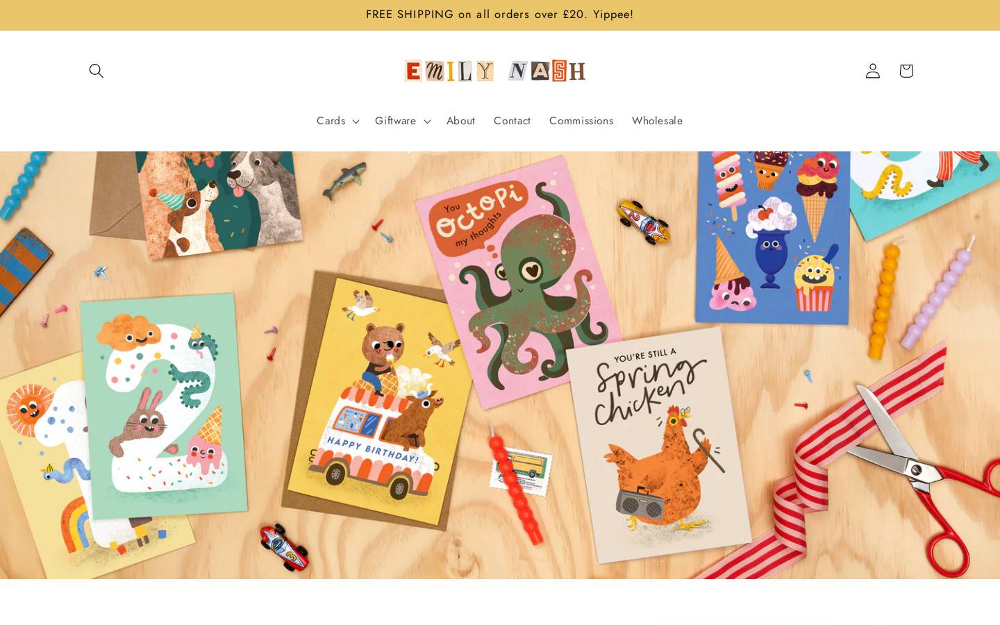 emilynashillustration.com homepage screenshot