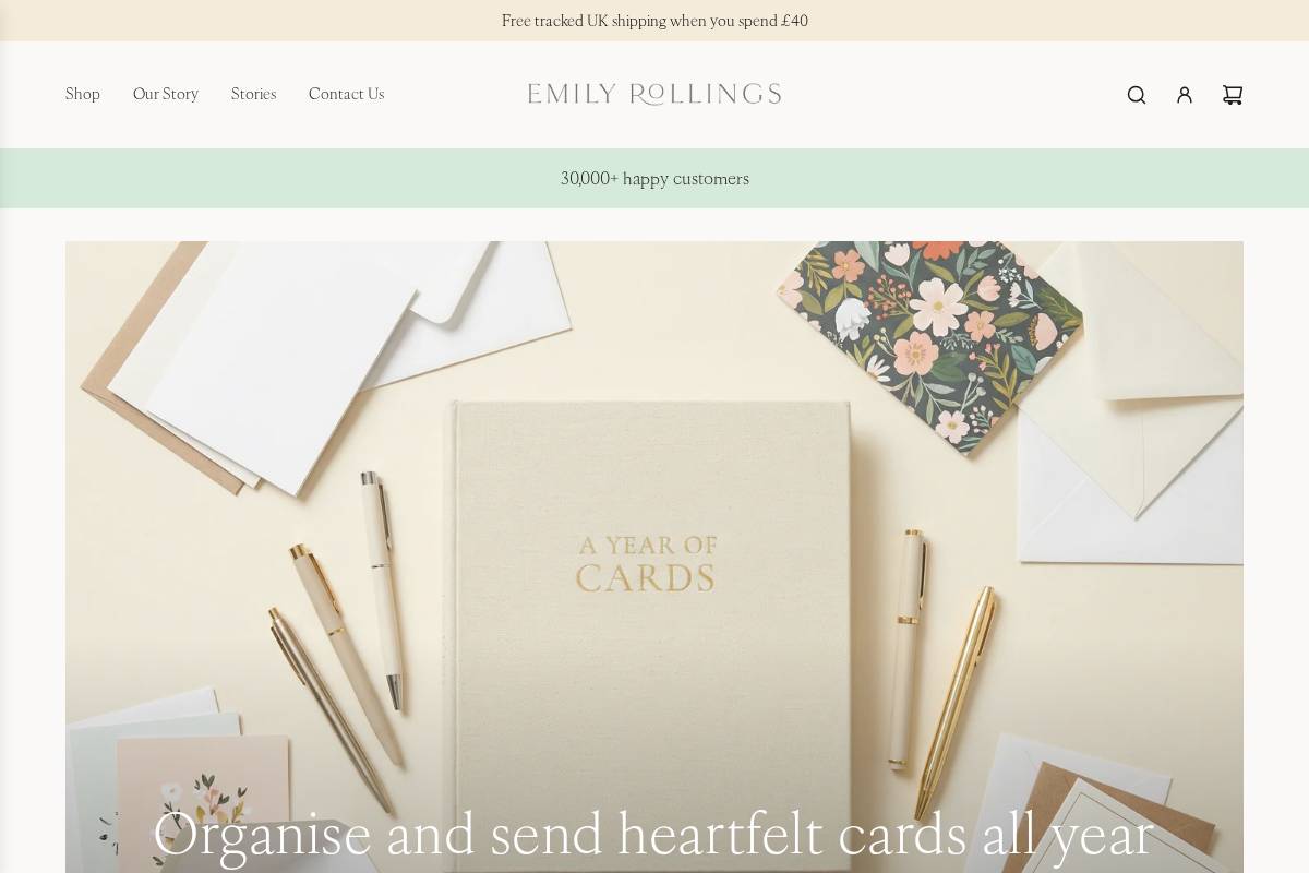 emilyrollings.com homepage screenshot