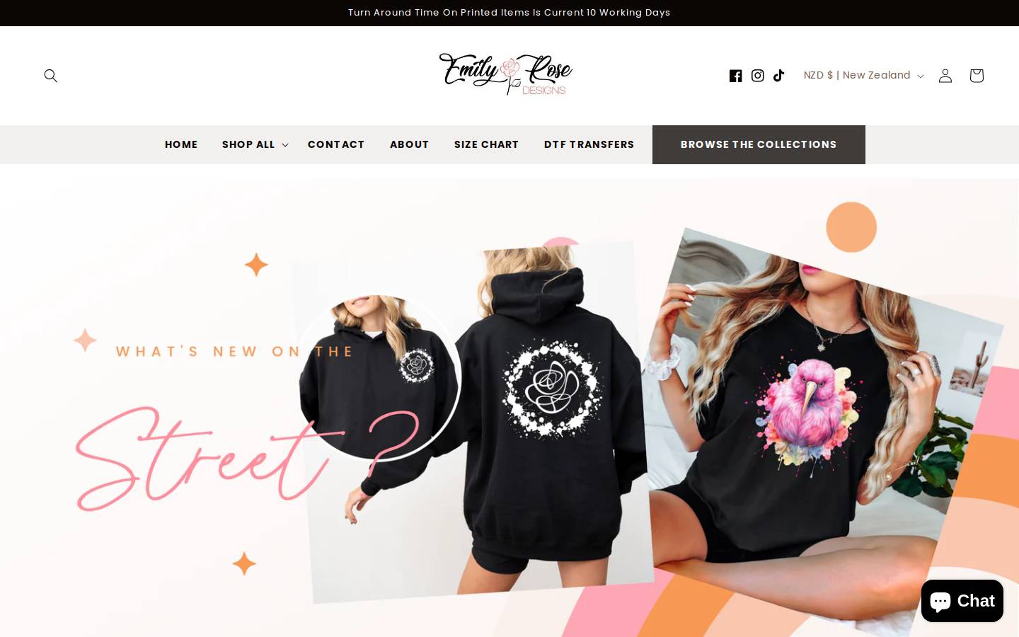 emilyrosedesigns.co.nz homepage screenshot