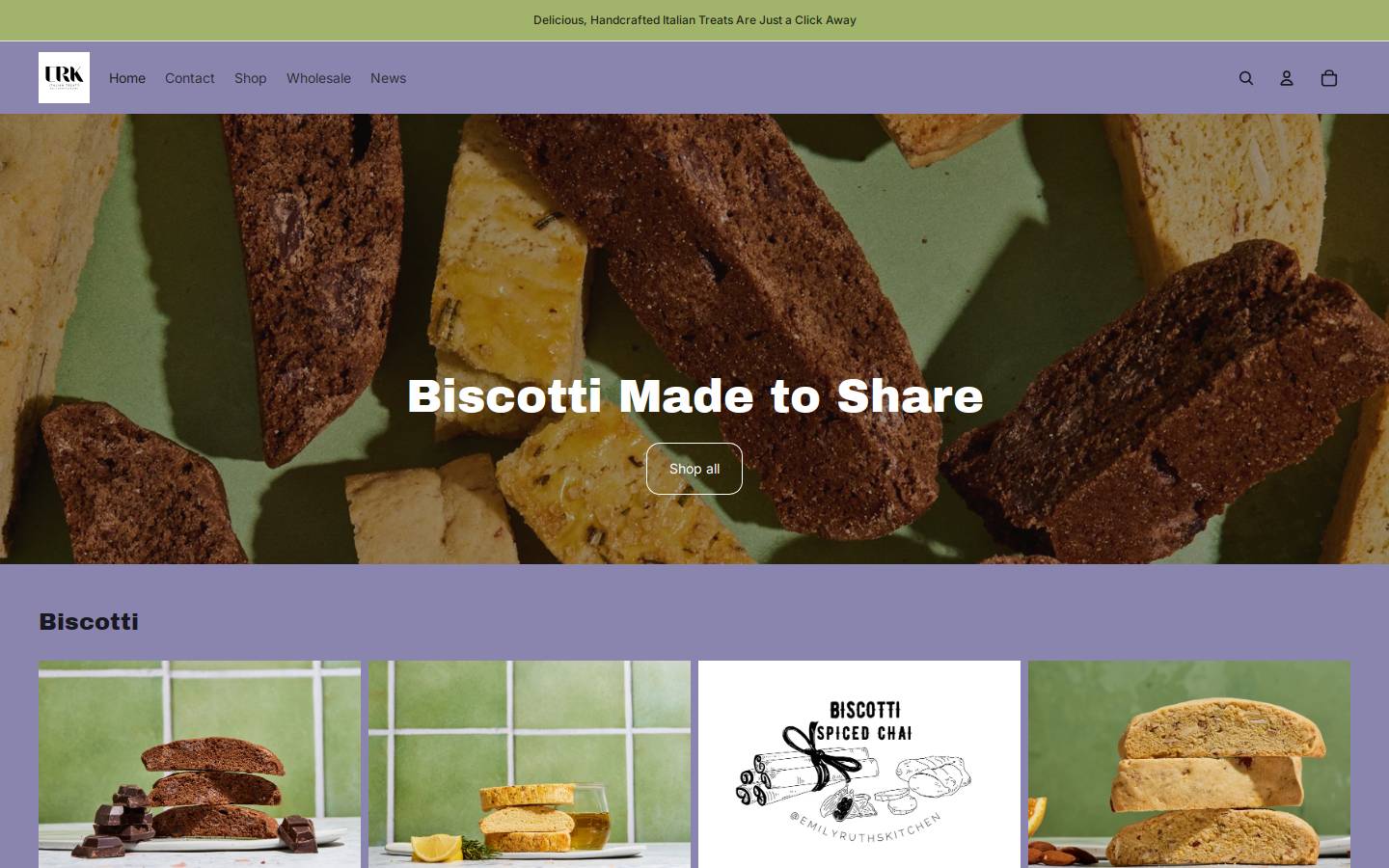emilyruthskitchen.com homepage screenshot