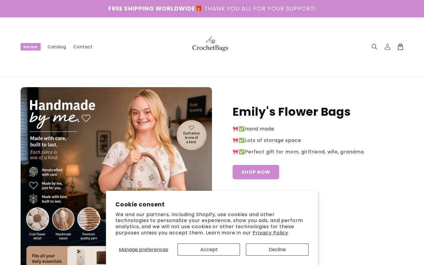 emilyscrochet.shop homepage screenshot