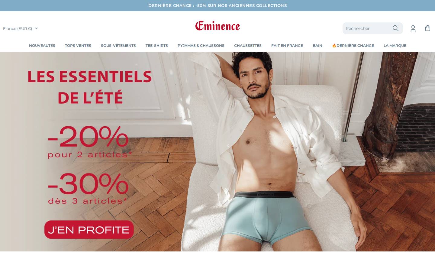 Éminence homepage screenshot