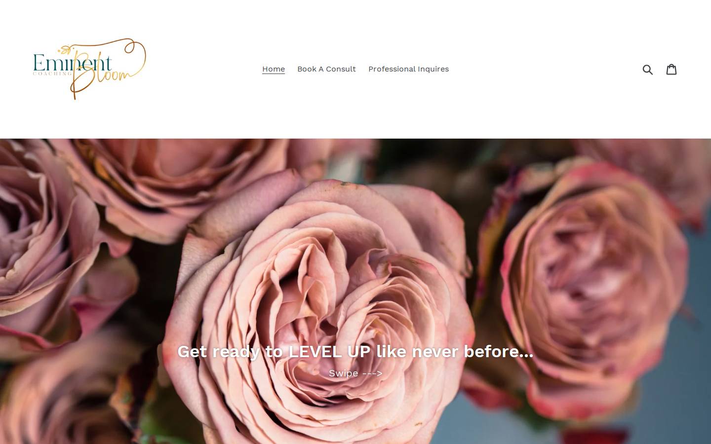 eminentbloom.com homepage screenshot