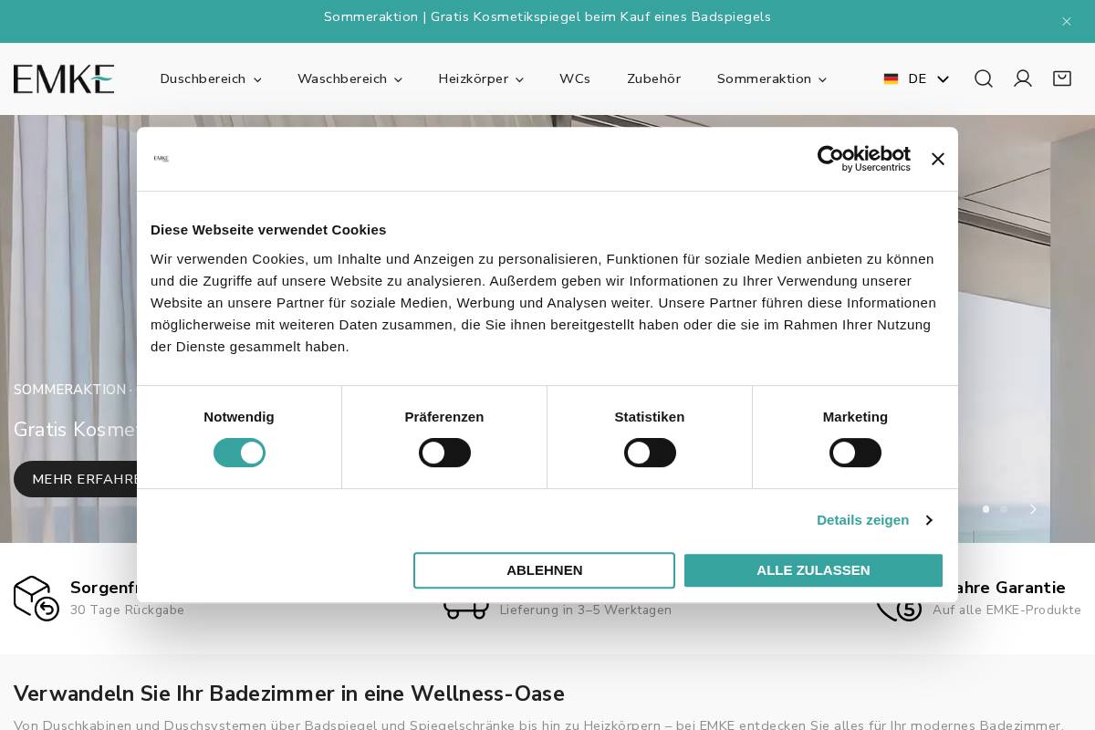 EMKE GMBH homepage screenshot