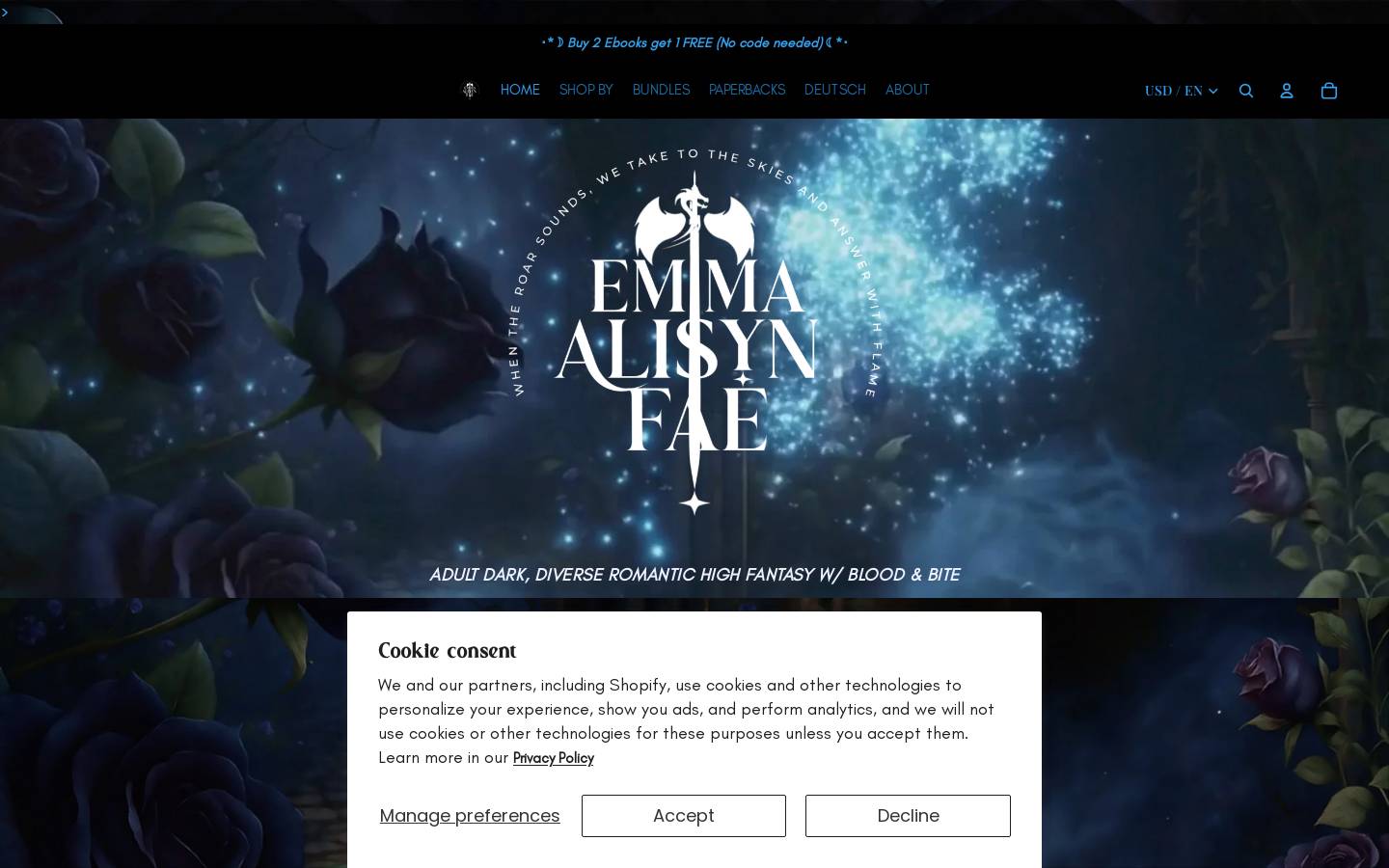 emmaalisyn.com homepage screenshot