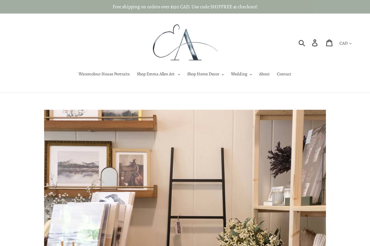 emmaallen.ca homepage screenshot