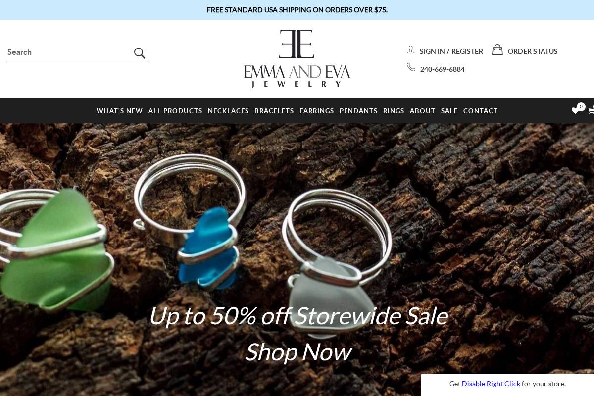 emmaandeva.com homepage screenshot