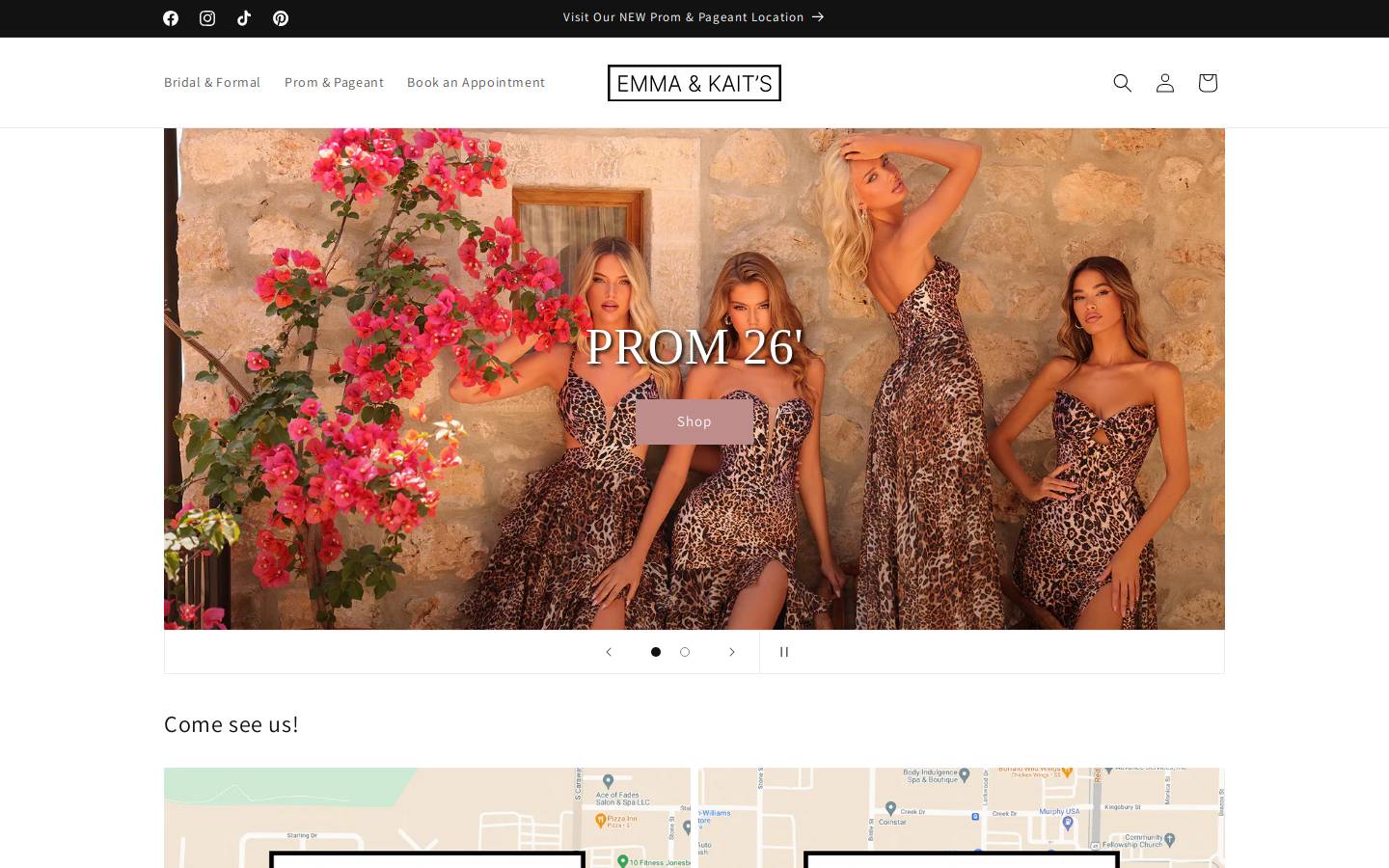 emmaandkaits.com homepage screenshot