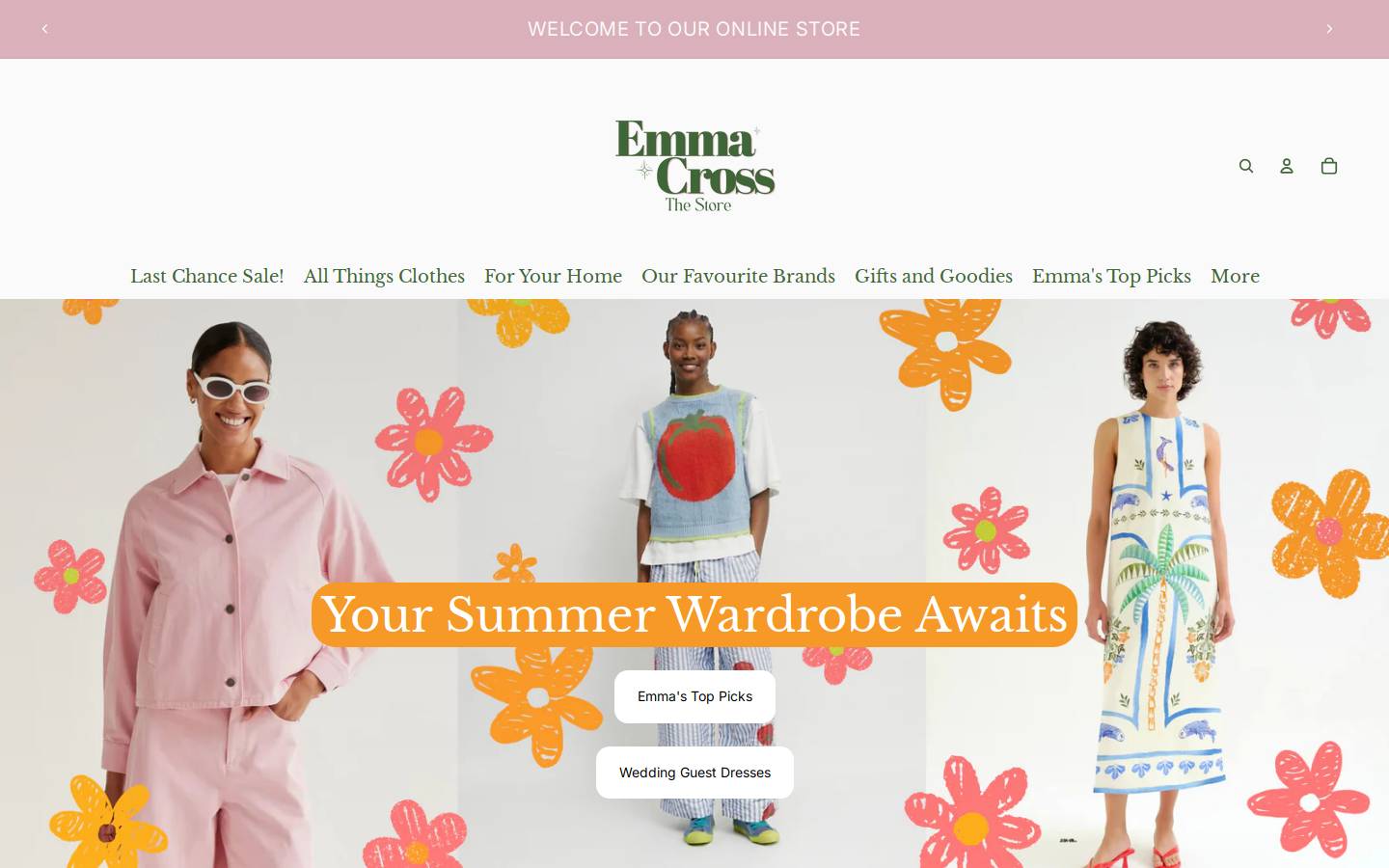 emmacrossonline.com homepage screenshot