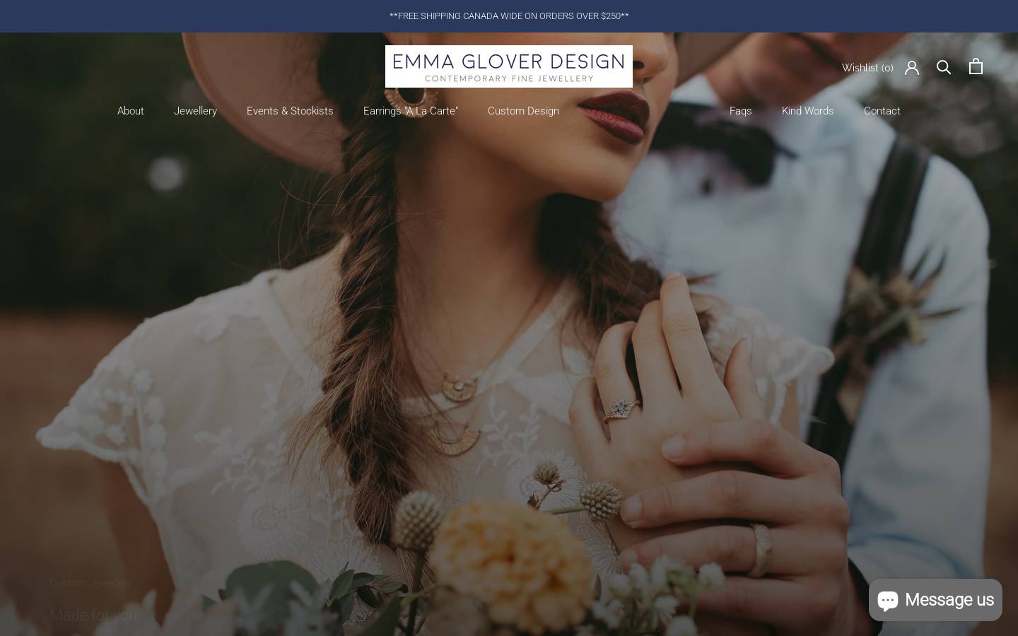 emmagloverdesign.com homepage screenshot