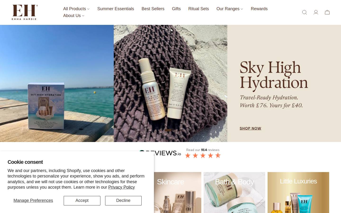 Emma Hardie homepage screenshot