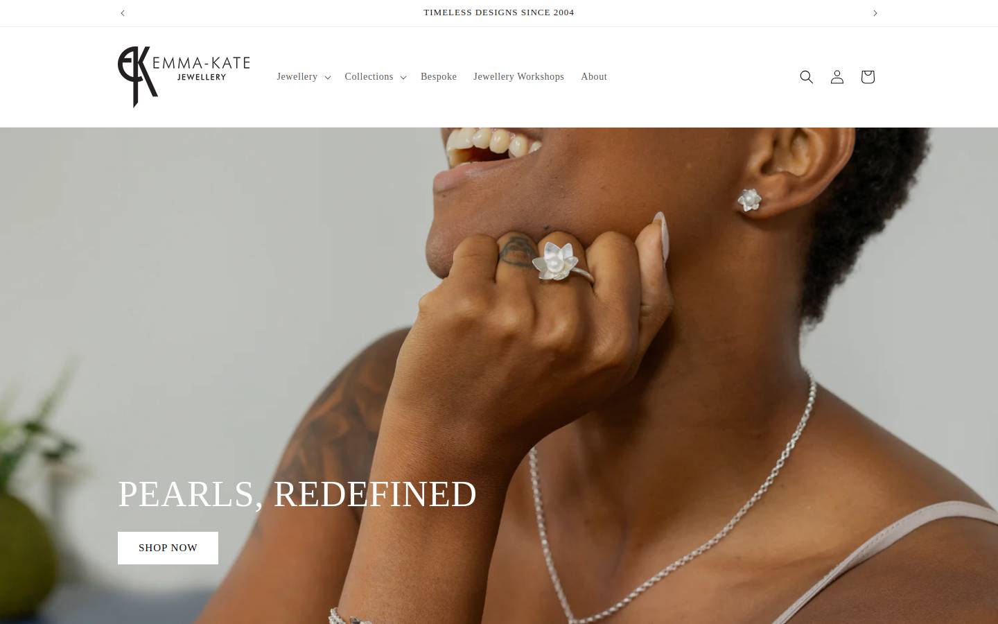 emmakatefrancis.com homepage screenshot